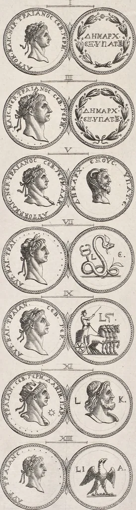 An illustration from I cesari in oro : raccolti nel Farnese museo, e pubblicati colle loro congrue interpretazioni, 1694, leaf 258