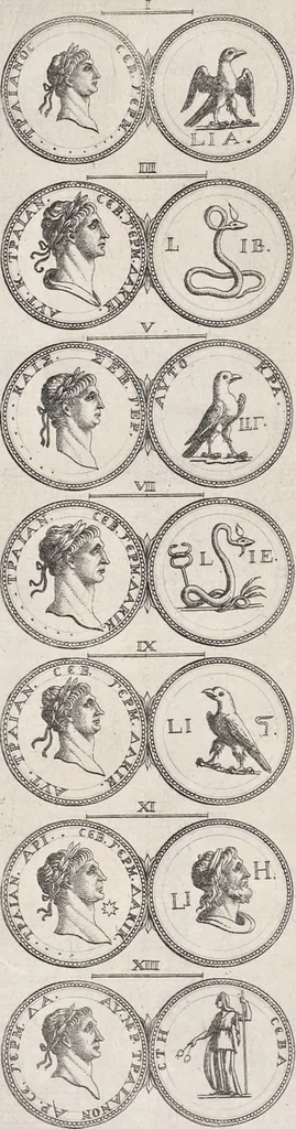 An illustration from I cesari in oro : raccolti nel Farnese museo, e pubblicati colle loro congrue interpretazioni, 1694, leaf 272