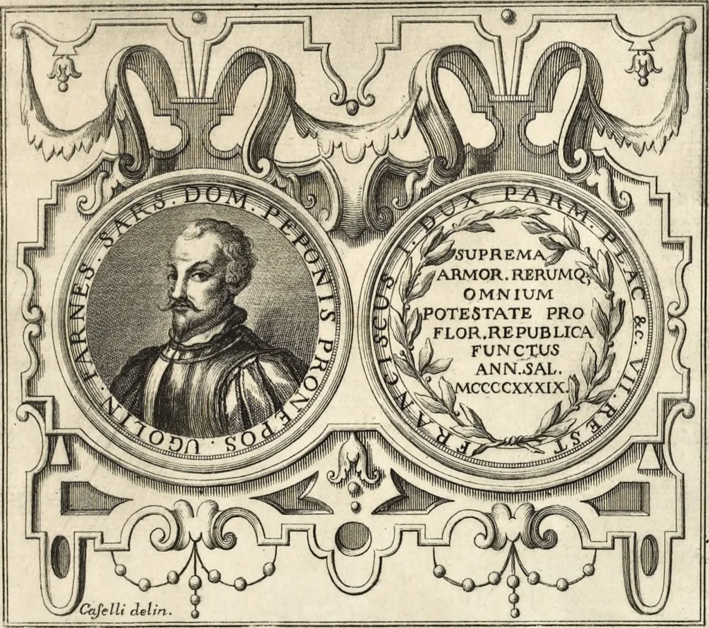 An illustration from I cesari in oro : raccolti nel Farnese museo, e pubblicati colle loro congrue interpretazioni, 1694, leaf 321
