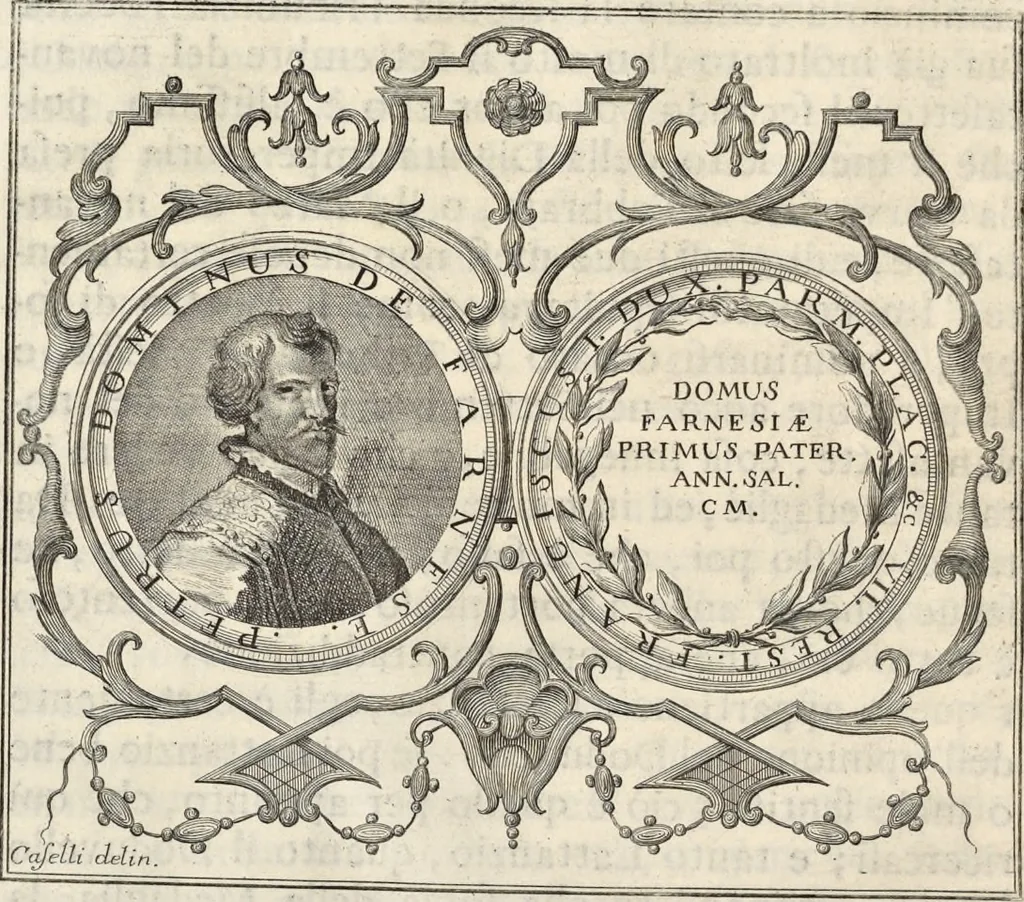 An illustration from I cesari in oro : raccolti nel Farnese museo, e pubblicati colle loro congrue interpretazioni, 1694, leaf 43