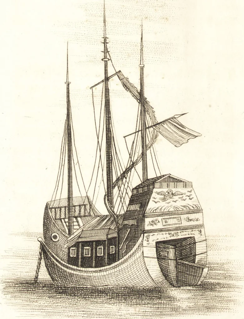 An illustration from China, its costume, arts, manufactures, &c. : edited principally from the originals in the cabinet of the late M. Bertin, with observations explanatory, historical, and literary, 1812, leaf 137