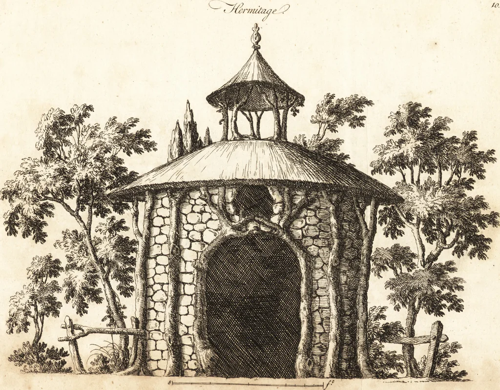An illustration from Chinese architecture, civil and ornamental. Being a large collection of the most elegant and useful designs of plans and elevations, &c. from the imperial retreat to the smallest ornamental building in China. Likewise their marine subjects. The whole to adorn gardens, parks, forests, woods, canals, &c. .., 1759, leaf 104