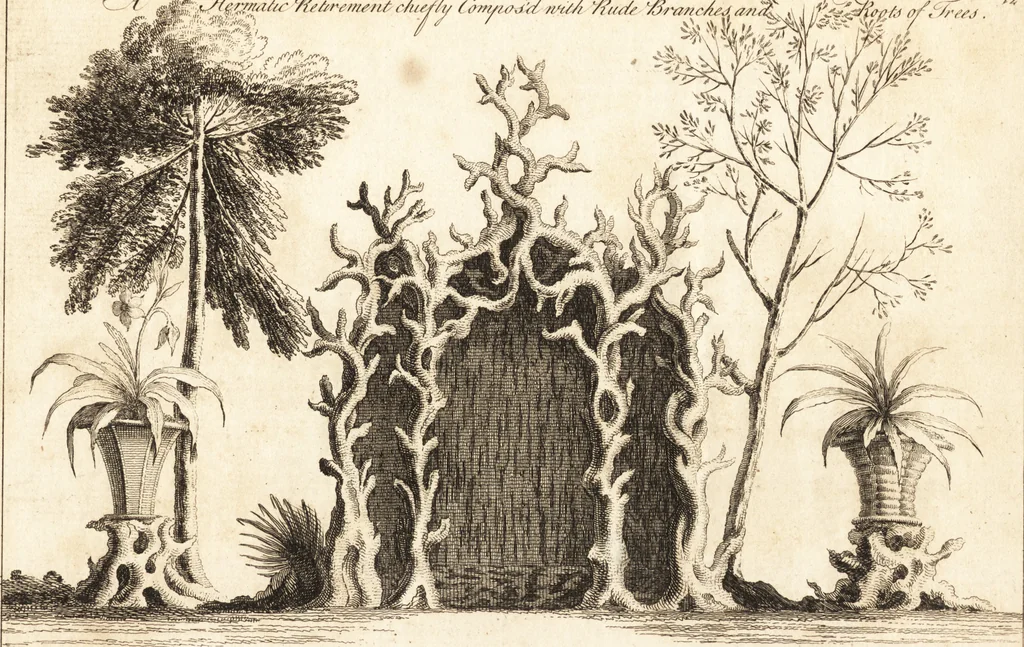 An illustration from Chinese architecture, civil and ornamental. Being a large collection of the most elegant and useful designs of plans and elevations, &c. from the imperial retreat to the smallest ornamental building in China. Likewise their marine subjects. The whole to adorn gardens, parks, forests, woods, canals, &c. .., 1759, leaf 108