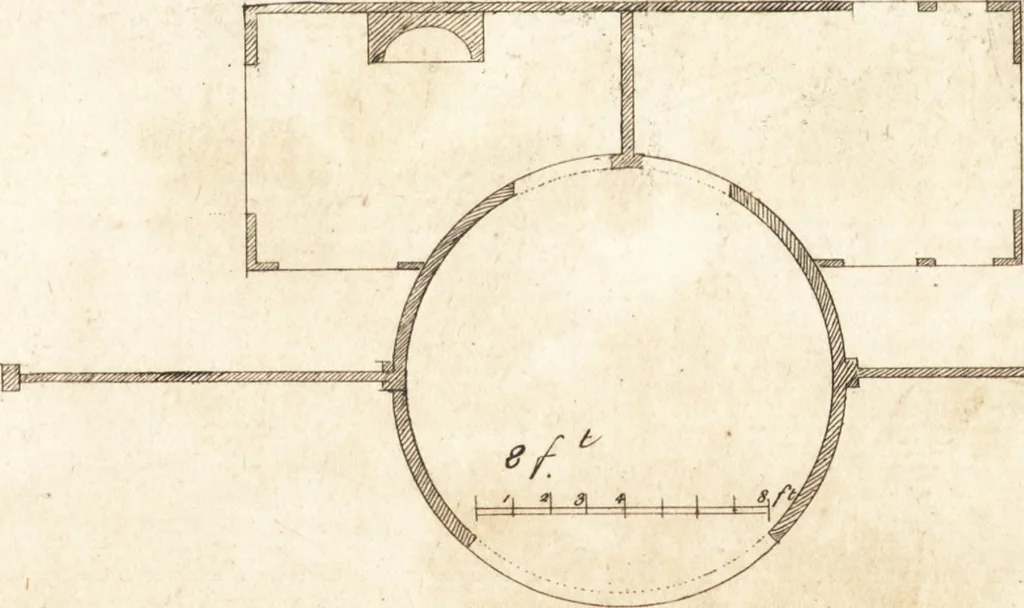An illustration from Chinese architecture, civil and ornamental. Being a large collection of the most elegant and useful designs of plans and elevations, &c. from the imperial retreat to the smallest ornamental building in China. Likewise their marine subjects. The whole to adorn gardens, parks, forests, woods, canals, &c. .., 1759, leaf 32