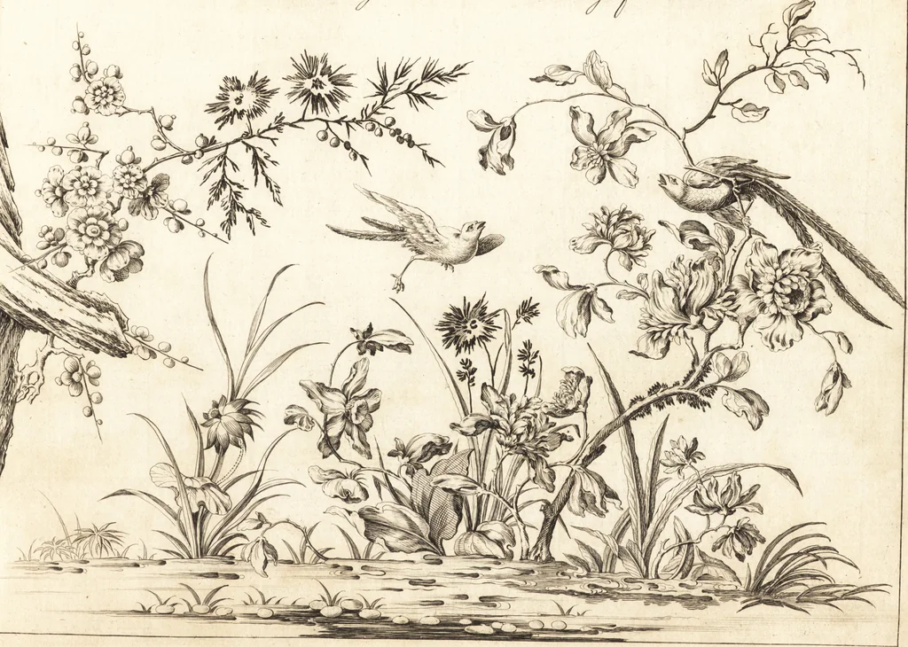 An illustration from Chinese architecture, civil and ornamental. Being a large collection of the most elegant and useful designs of plans and elevations, &c. from the imperial retreat to the smallest ornamental building in China. Likewise their marine subjects. The whole to adorn gardens, parks, forests, woods, canals, &c. .., 1759, leaf 46