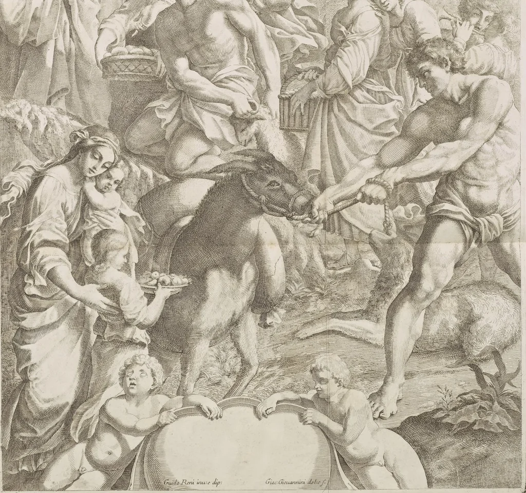 An illustration from Il claustro di S. Michele in Bosco di Bologna : dipinto dal famoso Lodovico Carracci, e da altri eccellenti maestri uscita dalla sua scola, 1694, leaf 22