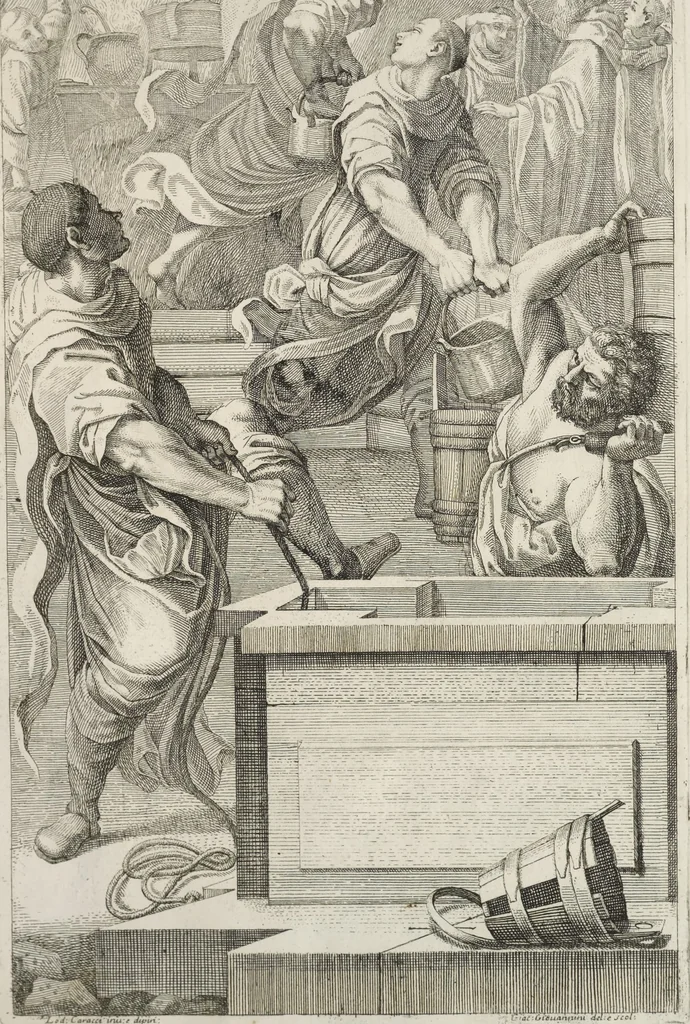 An illustration from Il claustro di S. Michele in Bosco di Bologna : dipinto dal famoso Lodovico Carracci, e da altri eccellenti maestri uscita dalla sua scola, 1694, leaf 30
