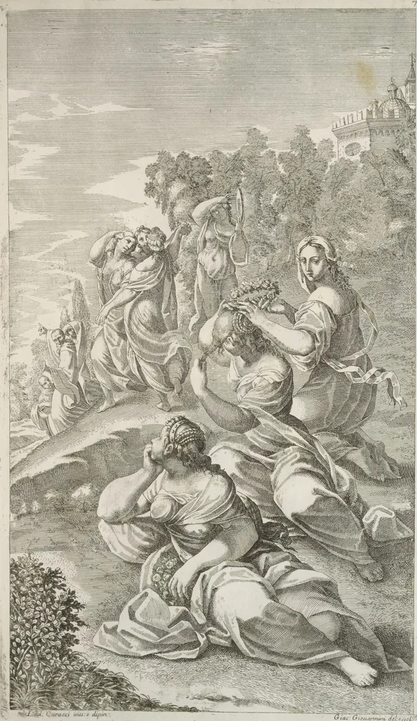 An illustration from Il claustro di S. Michele in Bosco di Bologna : dipinto dal famoso Lodovico Carracci, e da altri eccellenti maestri uscita dalla sua scola, 1694, leaf 38