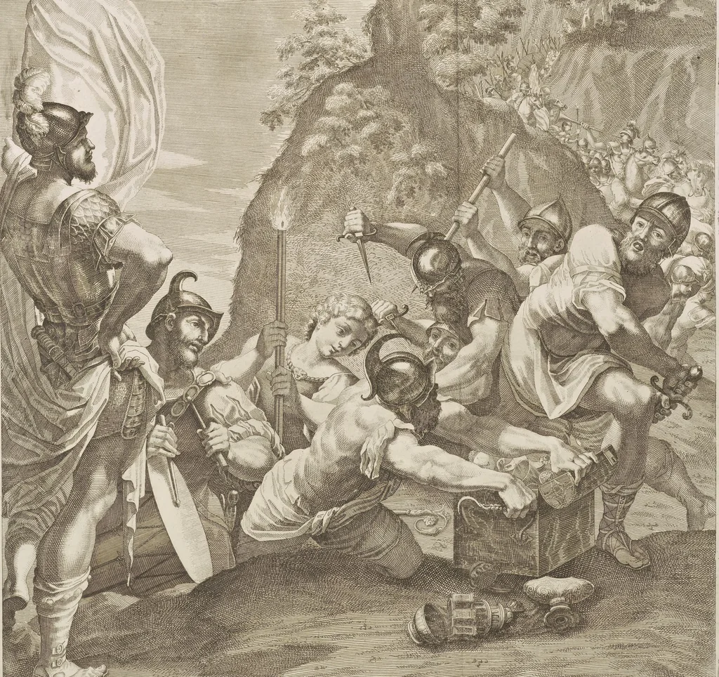 An illustration from Il claustro di S. Michele in Bosco di Bologna : dipinto dal famoso Lodovico Carracci, e da altri eccellenti maestri uscita dalla sua scola, 1694, leaf 52