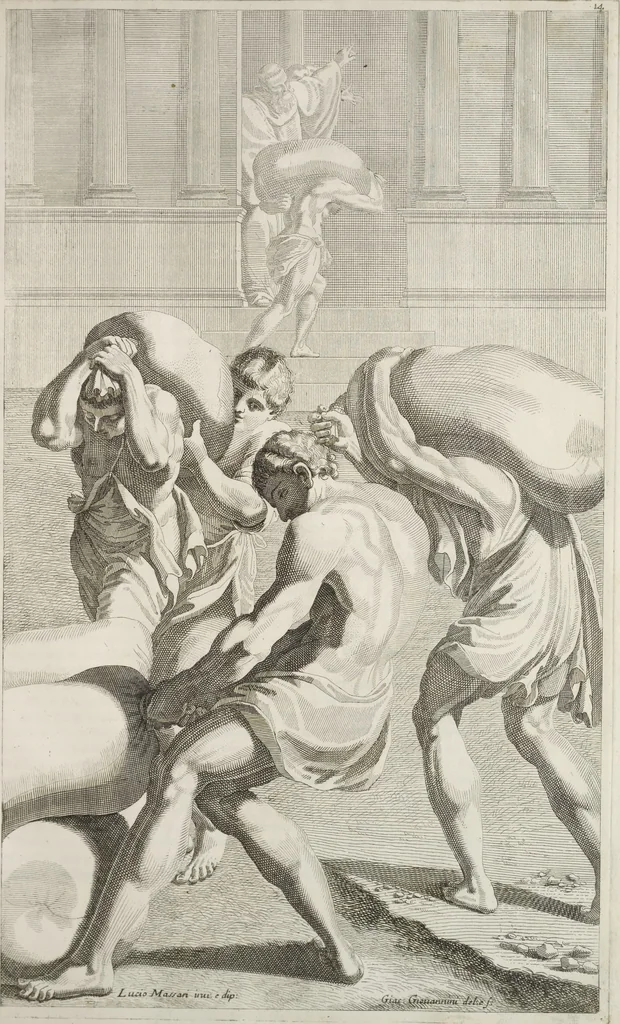 An illustration from Il claustro di S. Michele in Bosco di Bologna : dipinto dal famoso Lodovico Carracci, e da altri eccellenti maestri uscita dalla sua scola, 1694, leaf 60