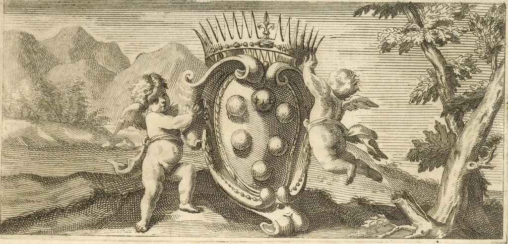 An illustration from Il claustro di S. Michele in Bosco di Bologna : dipinto dal famoso Lodovico Carracci, e da altri eccellenti maestri uscita dalla sua scola, 1694, leaf 10