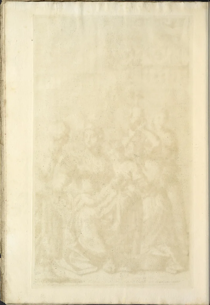 An illustration from Il claustro di S. Michele in Bosco di Bologna : dipinto dal famoso Lodovico Carracci, e da altri eccellenti maestri uscita dalla sua scola, 1694, leaf 21
