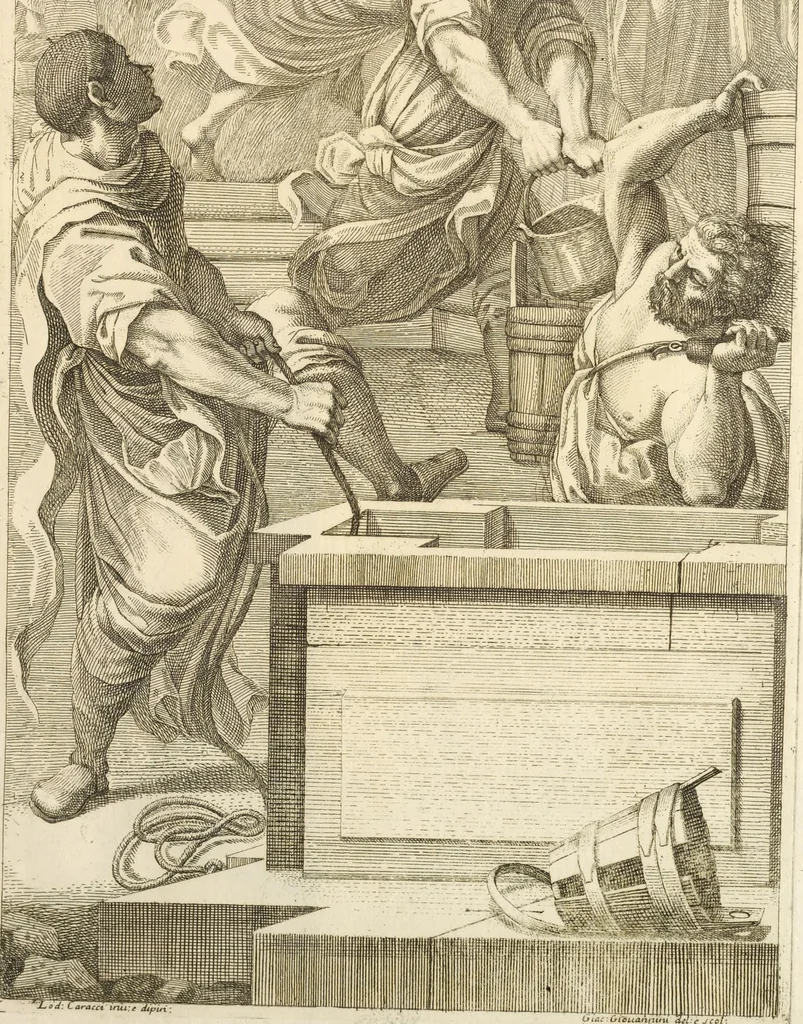An illustration from Il claustro di S. Michele in Bosco di Bologna : dipinto dal famoso Lodovico Carracci, e da altri eccellenti maestri uscita dalla sua scola, 1694, leaf 32