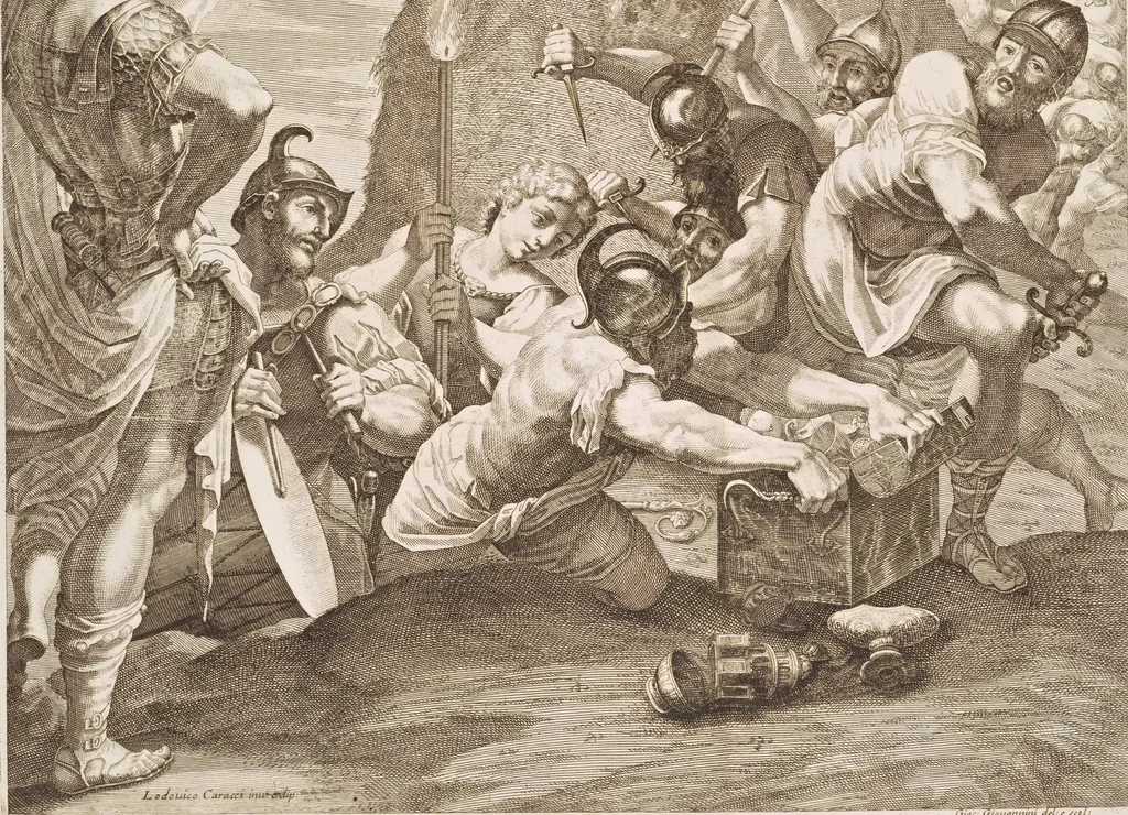 An illustration from Il claustro di S. Michele in Bosco di Bologna : dipinto dal famoso Lodovico Carracci, e da altri eccellenti maestri uscita dalla sua scola, 1694, leaf 54