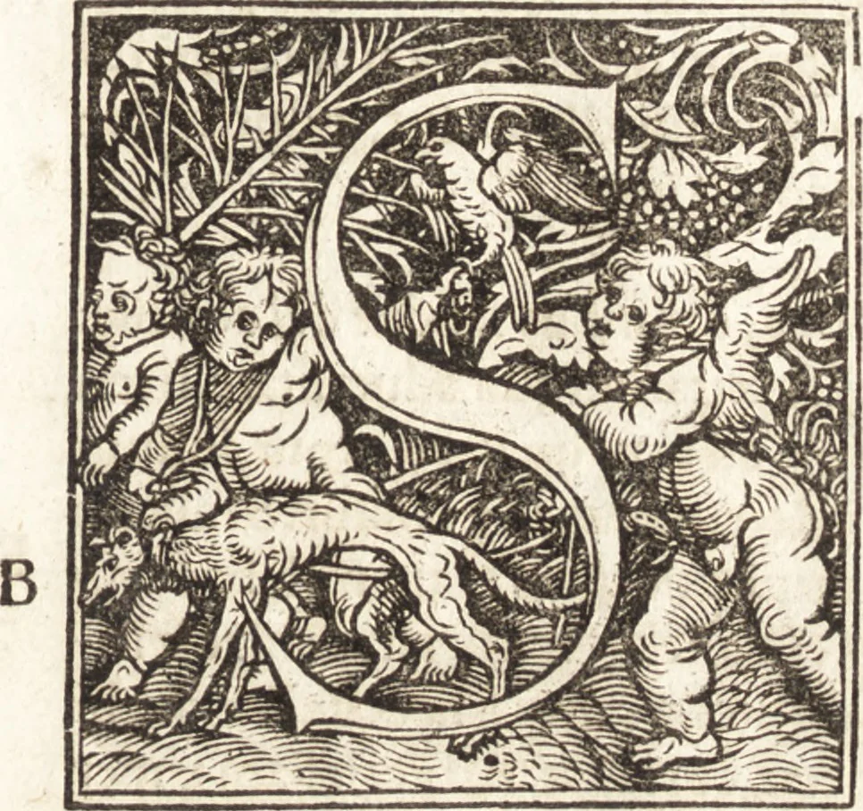 An illustration from Concilia omnia, tam generalia quam particularia : ab apostolorum temporibus in hunc vsque diem a sanctissimis patribus celebrata, & quorum acta literis mandata, ex vetustissimis diuersa[rum] regionu[m] bibliothecis haberi potuere, his duobus tomis continentur : tomvs primvs ea recenset concilia, quae a beato Petro apostolo vsq[ue] ad Iohanne[m] huius nominis papam secundu[m] seruata inuenimus : quo[rum] ordinem & nomina si quis accuratius desideret, versa pagina indicabit, 1538, leaf 32