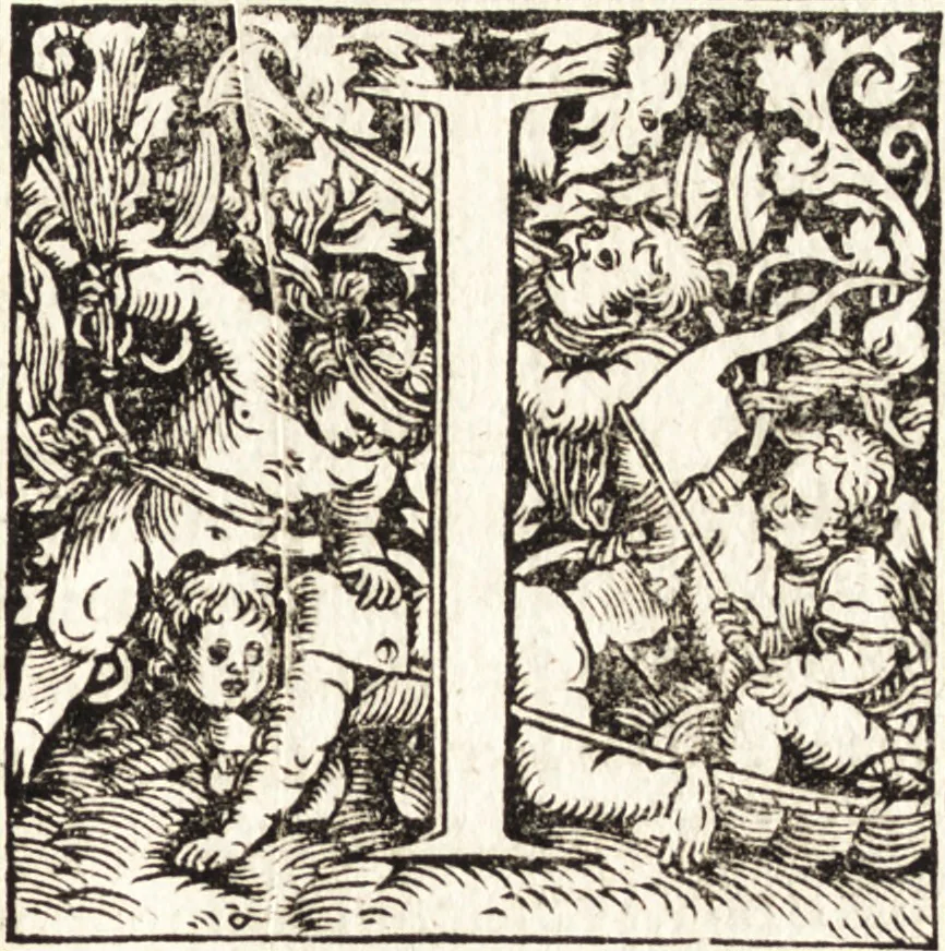 An illustration from Concilia omnia, tam generalia quam particularia : ab apostolorum temporibus in hunc vsque diem a sanctissimis patribus celebrata, & quorum acta literis mandata, ex vetustissimis diuersa[rum] regionu[m] bibliothecis haberi potuere, his duobus tomis continentur : tomvs primvs ea recenset concilia, quae a beato Petro apostolo vsq[ue] ad Iohanne[m] huius nominis papam secundu[m] seruata inuenimus : quo[rum] ordinem & nomina si quis accuratius desideret, versa pagina indicabit, 1538, leaf 804
