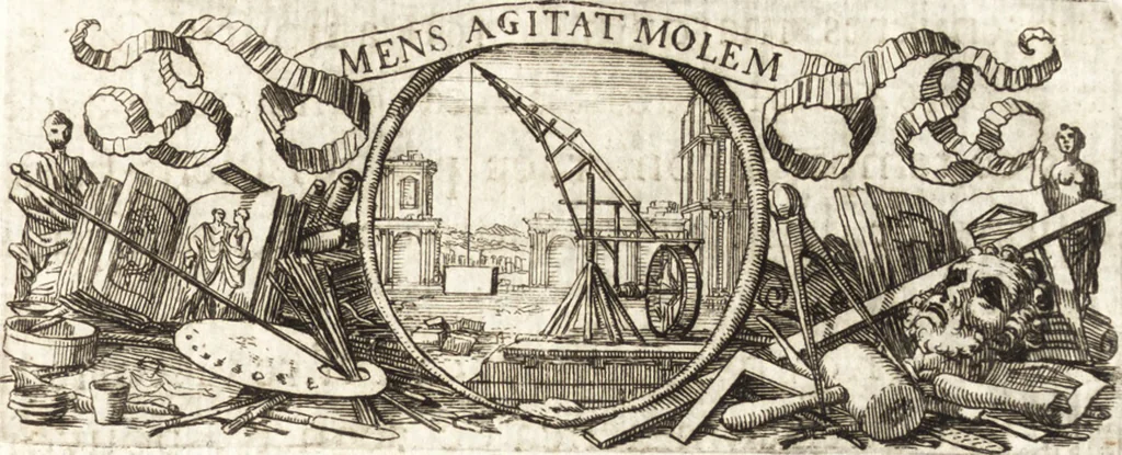 An illustration from Conferences de l'Academie royale de peinture et de sculpture, pendant l'année 1667, 1669, leaf 12