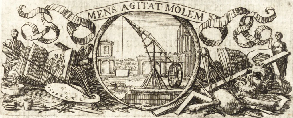 An illustration from Conferences de l'Academie royale de peinture et de sculpture, pendant l'année 1667, 1669, leaf 12
