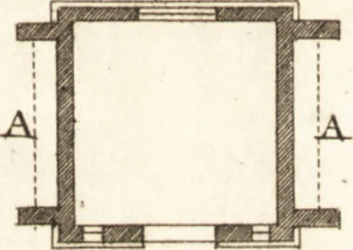 An illustration from The country gentleman's pocket companion, and builder's assistant, for rural decorative architecture : containing, thirty-two new designs, plans and elevations of alcoves, floats, temples, summer-houses, lodges, huts, grotto's, &c. in the Augustine, Gothick and Chinese taste, with proper directions annexed : also the exact estimate of their several amounts, which are from twenty-five to one hundred pounds, and most of them portable : correctly engraved on twenty-five copper plates, 1753, leaf 50