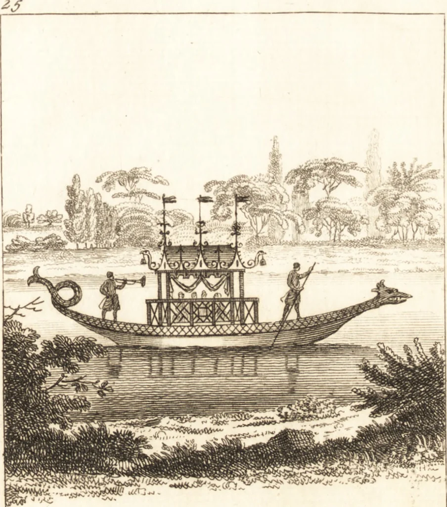 An illustration from The country gentleman's pocket companion, and builder's assistant, for rural decorative architecture : containing, thirty-two new designs, plans and elevations of alcoves, floats, temples, summer-houses, lodges, huts, grotto's, &c. in the Augustine, Gothick and Chinese taste, with proper directions annexed : also the exact estimate of their several amounts, which are from twenty-five to one hundred pounds, and most of them portable : correctly engraved on twenty-five copper plates, 1753, leaf 66