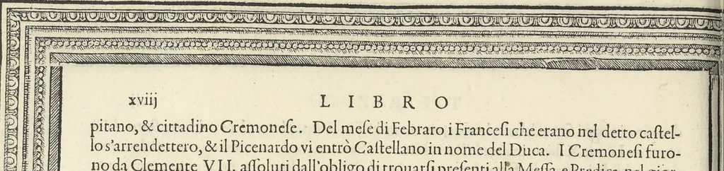 An illustration from Cremona fedelissima citta et nobilissima colonia de Romani : rappresentata in disegno col svo contado et illvstrata d'vna breve historia delle cose piv notabili appartenenti ad essa et de i ritratti natvrali de dvchi et dvchesse di Milano e compendio delle lor vite, 1585, leaf 121