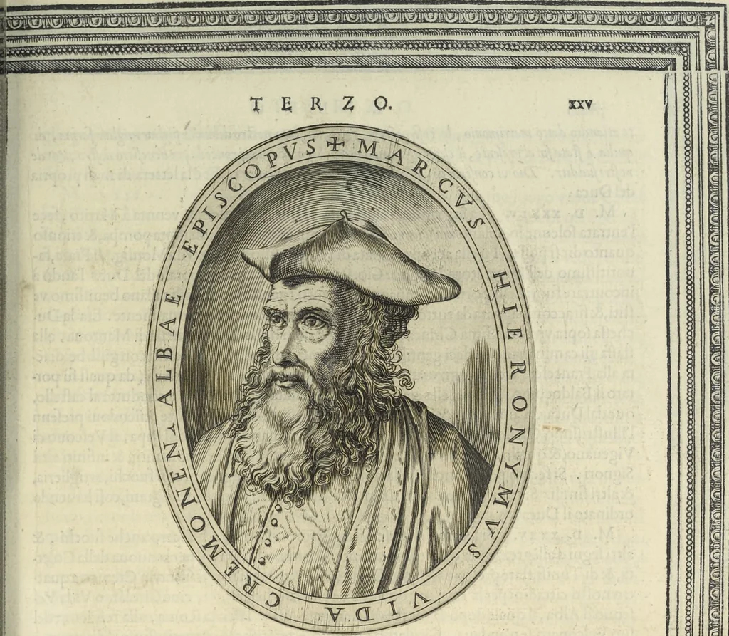 An illustration from Cremona fedelissima citta et nobilissima colonia de Romani : rappresentata in disegno col svo contado et illvstrata d'vna breve historia delle cose piv notabili appartenenti ad essa et de i ritratti natvrali de dvchi et dvchesse di Milano e compendio delle lor vite, 1585, leaf 128