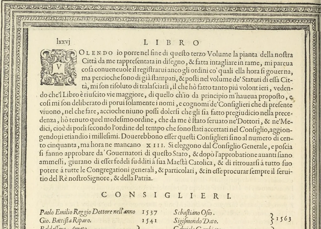 An illustration from Cremona fedelissima citta et nobilissima colonia de Romani : rappresentata in disegno col svo contado et illvstrata d'vna breve historia delle cose piv notabili appartenenti ad essa et de i ritratti natvrali de dvchi et dvchesse di Milano e compendio delle lor vite, 1585, leaf 181