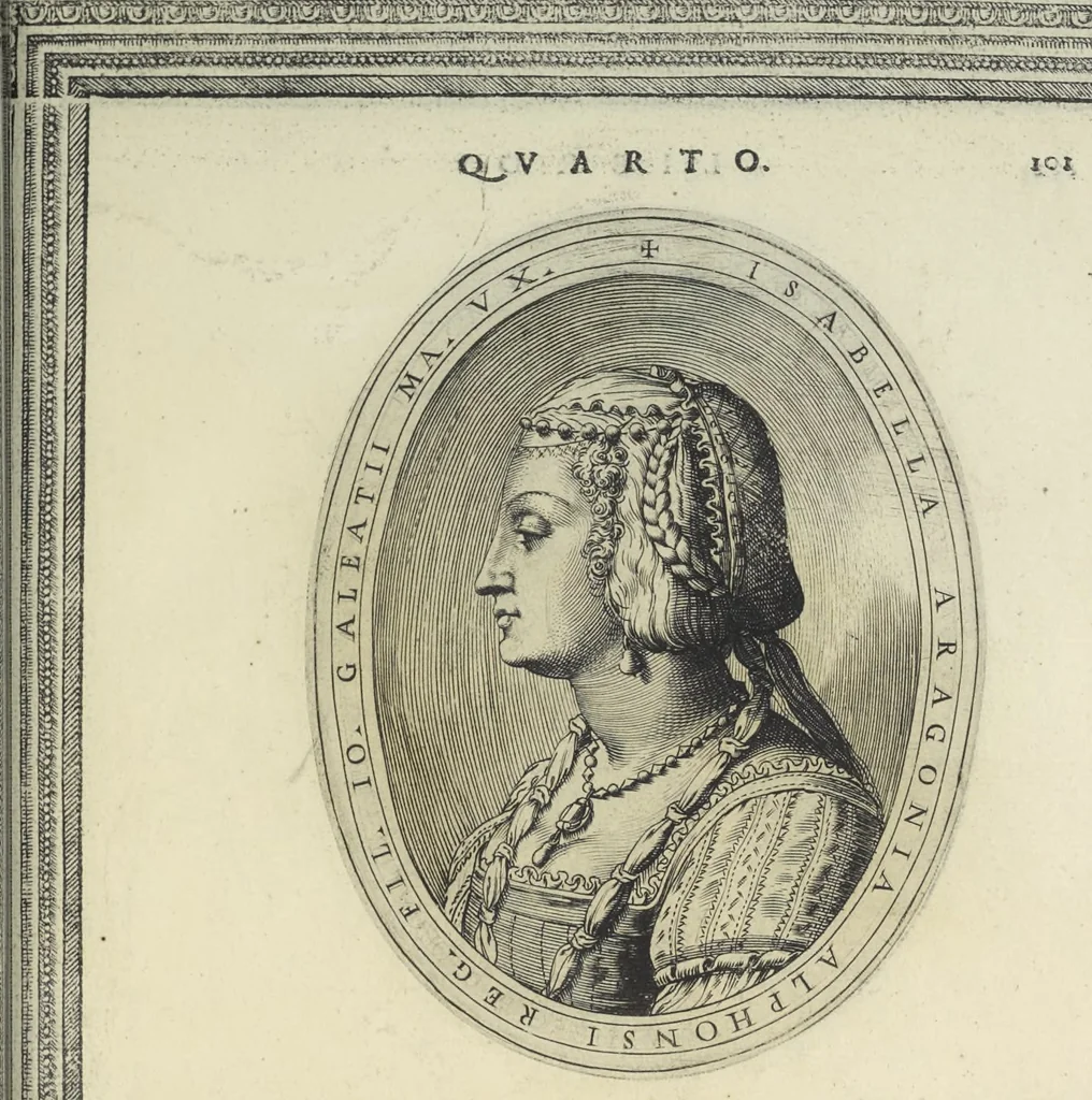 An illustration from Cremona fedelissima citta et nobilissima colonia de Romani : rappresentata in disegno col svo contado et illvstrata d'vna breve historia delle cose piv notabili appartenenti ad essa et de i ritratti natvrali de dvchi et dvchesse di Milano e compendio delle lor vite, 1585, leaf 196
