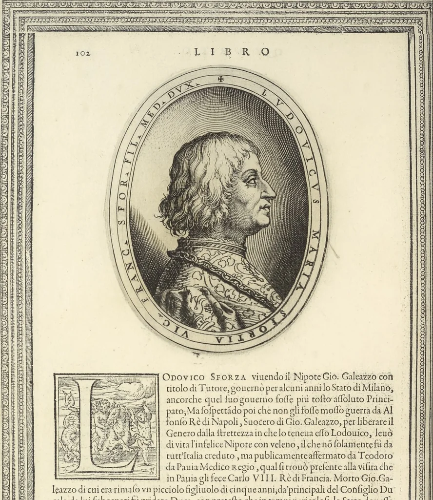 An illustration from Cremona fedelissima citta et nobilissima colonia de Romani : rappresentata in disegno col svo contado et illvstrata d'vna breve historia delle cose piv notabili appartenenti ad essa et de i ritratti natvrali de dvchi et dvchesse di Milano e compendio delle lor vite, 1585, leaf 197
