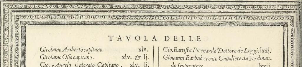 An illustration from Cremona fedelissima citta et nobilissima colonia de Romani : rappresentata in disegno col svo contado et illvstrata d'vna breve historia delle cose piv notabili appartenenti ad essa et de i ritratti natvrali de dvchi et dvchesse di Milano e compendio delle lor vite, 1585, leaf 237