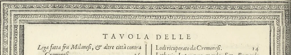 An illustration from Cremona fedelissima citta et nobilissima colonia de Romani : rappresentata in disegno col svo contado et illvstrata d'vna breve historia delle cose piv notabili appartenenti ad essa et de i ritratti natvrali de dvchi et dvchesse di Milano e compendio delle lor vite, 1585, leaf 239