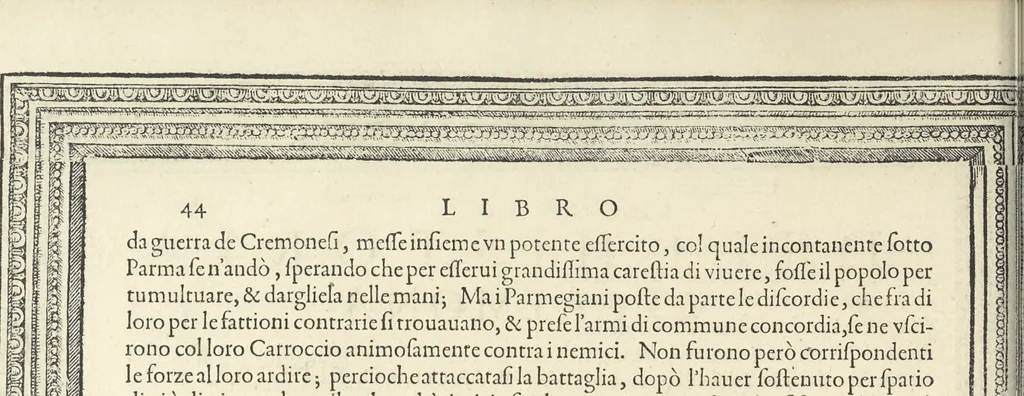 An illustration from Cremona fedelissima citta et nobilissima colonia de Romani : rappresentata in disegno col svo contado et illvstrata d'vna breve historia delle cose piv notabili appartenenti ad essa et de i ritratti natvrali de dvchi et dvchesse di Milano e compendio delle lor vite, 1585, leaf 59