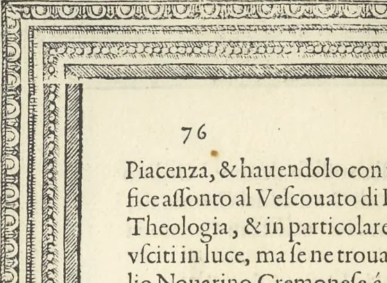 An illustration from Cremona fedelissima citta et nobilissima colonia de Romani : rappresentata in disegno col svo contado et illvstrata d'vna breve historia delle cose piv notabili appartenenti ad essa et de i ritratti natvrali de dvchi et dvchesse di Milano e compendio delle lor vite, 1585, leaf 91