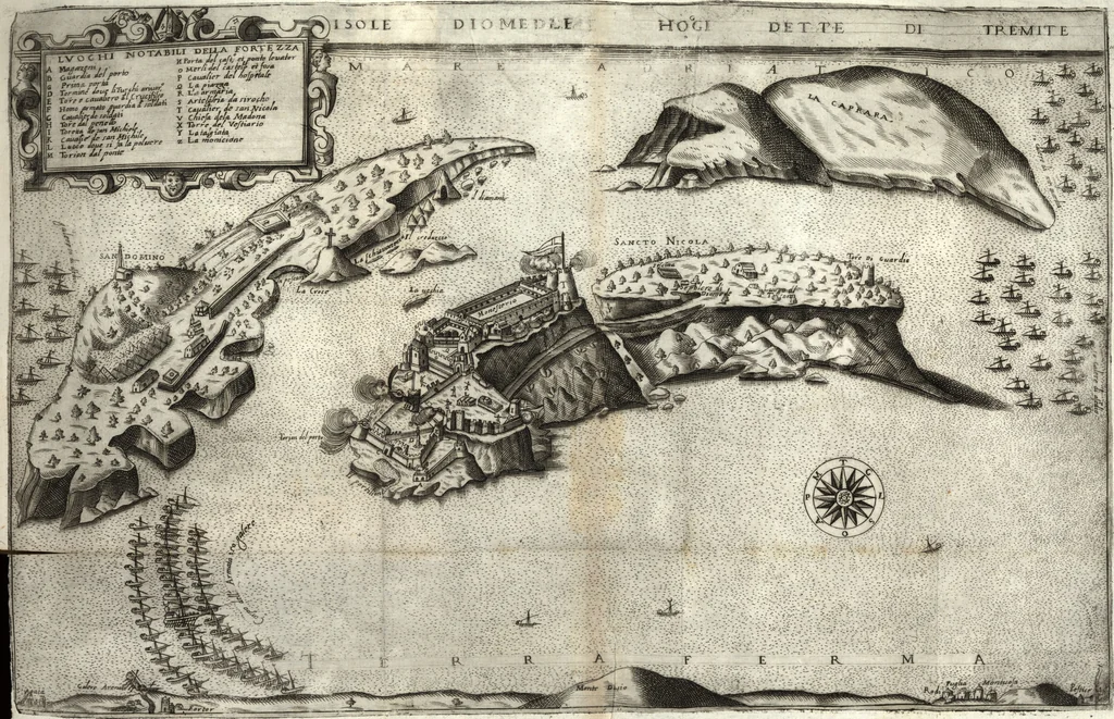 An illustration from Cronica istoriale di Tremiti, 1606, leaf 28