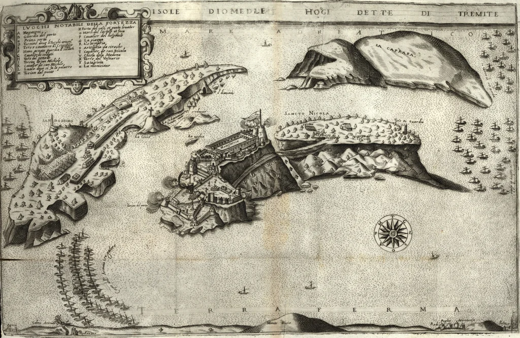 An illustration from Cronica istoriale di Tremiti, 1606, leaf 25
