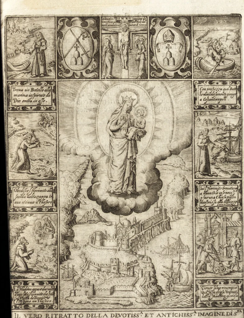 An illustration from Cronica istoriale di Tremiti, 1606, leaf 3