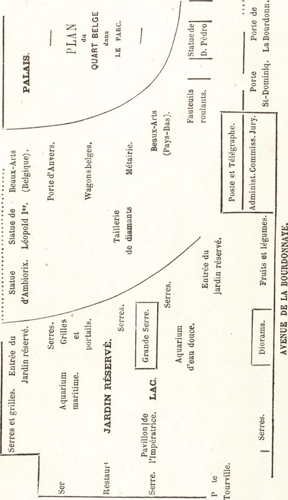 An illustration from Les curiosités de l'Exposition universelle de 1867 : suivi d'un indicateur pratique des moyens de transport, des prix d'entrée, etc. : avec six plans, 1867, leaf 34