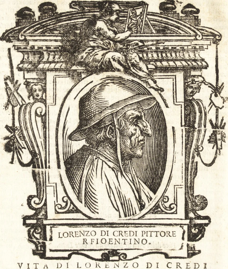 An illustration from Delle vite de' più eccellenti pittori, scultori, et architetti, 1648, leaf 143