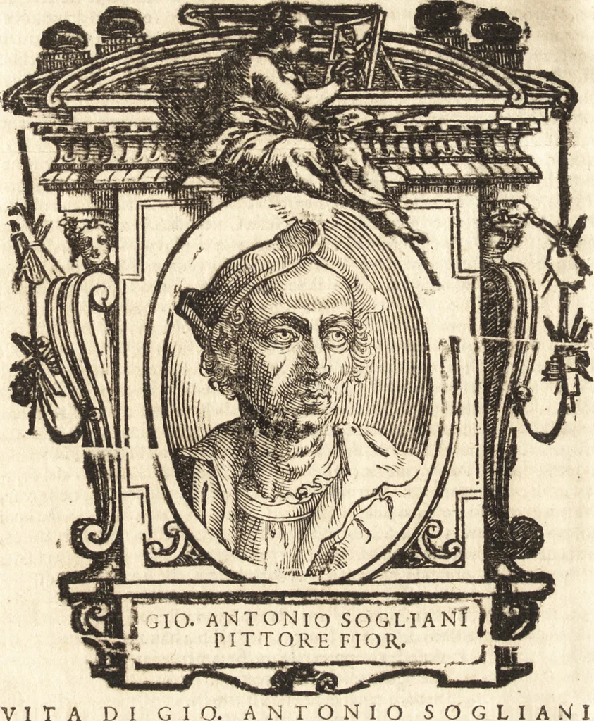 An illustration from Delle vite de' più eccellenti pittori, scultori, et architetti, 1648, leaf 201