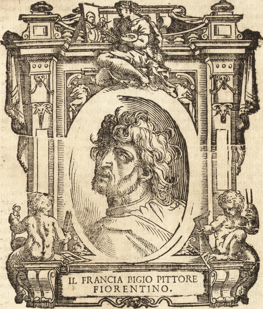 An illustration from Delle vite de' più eccellenti pittori, scultori, et architetti, 1648, leaf 230