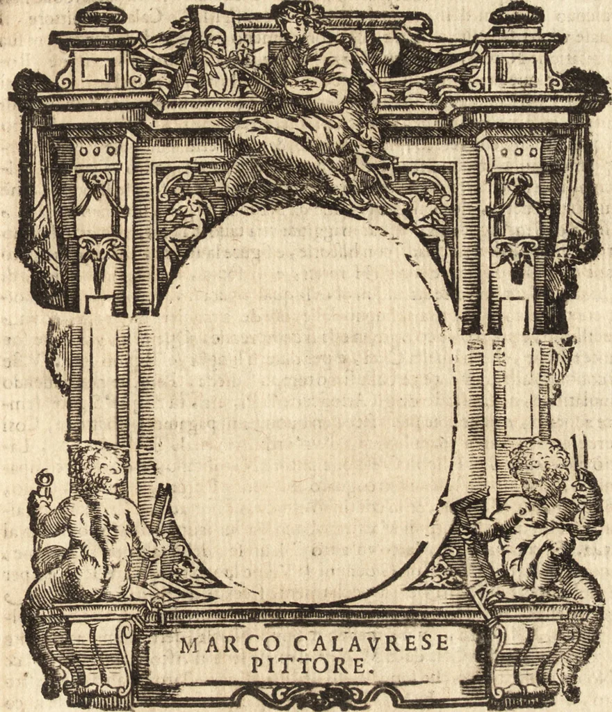 An illustration from Delle vite de' più eccellenti pittori, scultori, et architetti, 1648, leaf 240