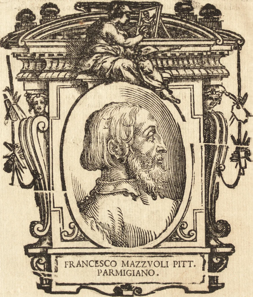 An illustration from Delle vite de' più eccellenti pittori, scultori, et architetti, 1648, leaf 243