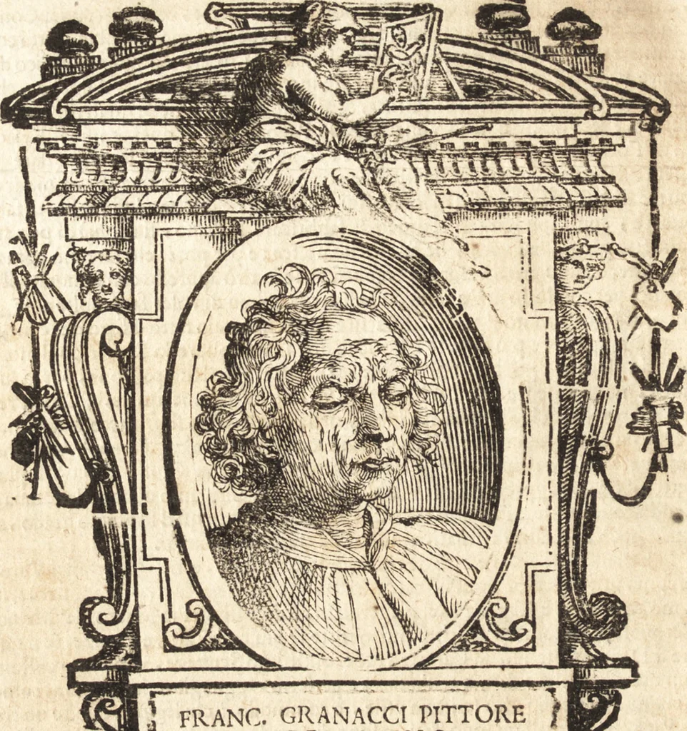 An illustration from Delle vite de' più eccellenti pittori, scultori, et architetti, 1648, leaf 287