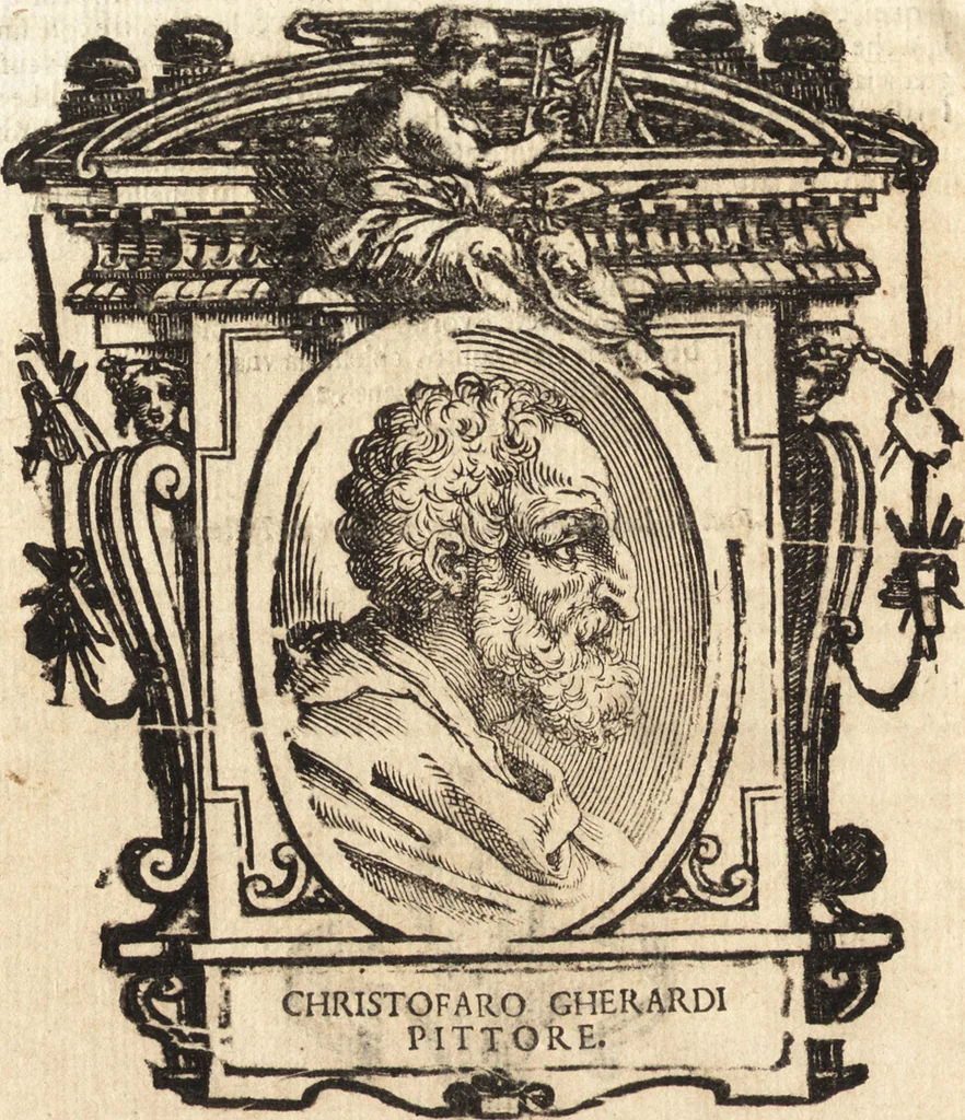 An illustration from Delle vite de' più eccellenti pittori, scultori, et architetti, 1648, leaf 463