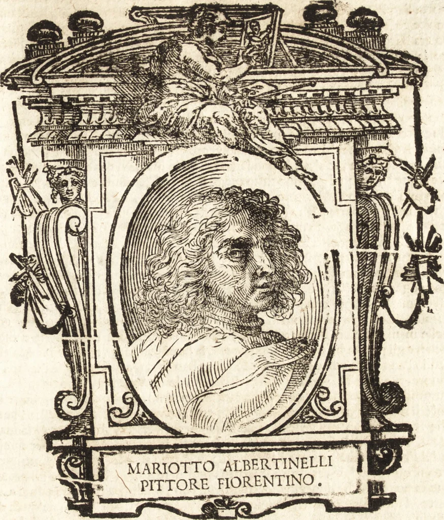 An illustration from Delle vite de' più eccellenti pittori, scultori, et architetti, 1648, leaf 56