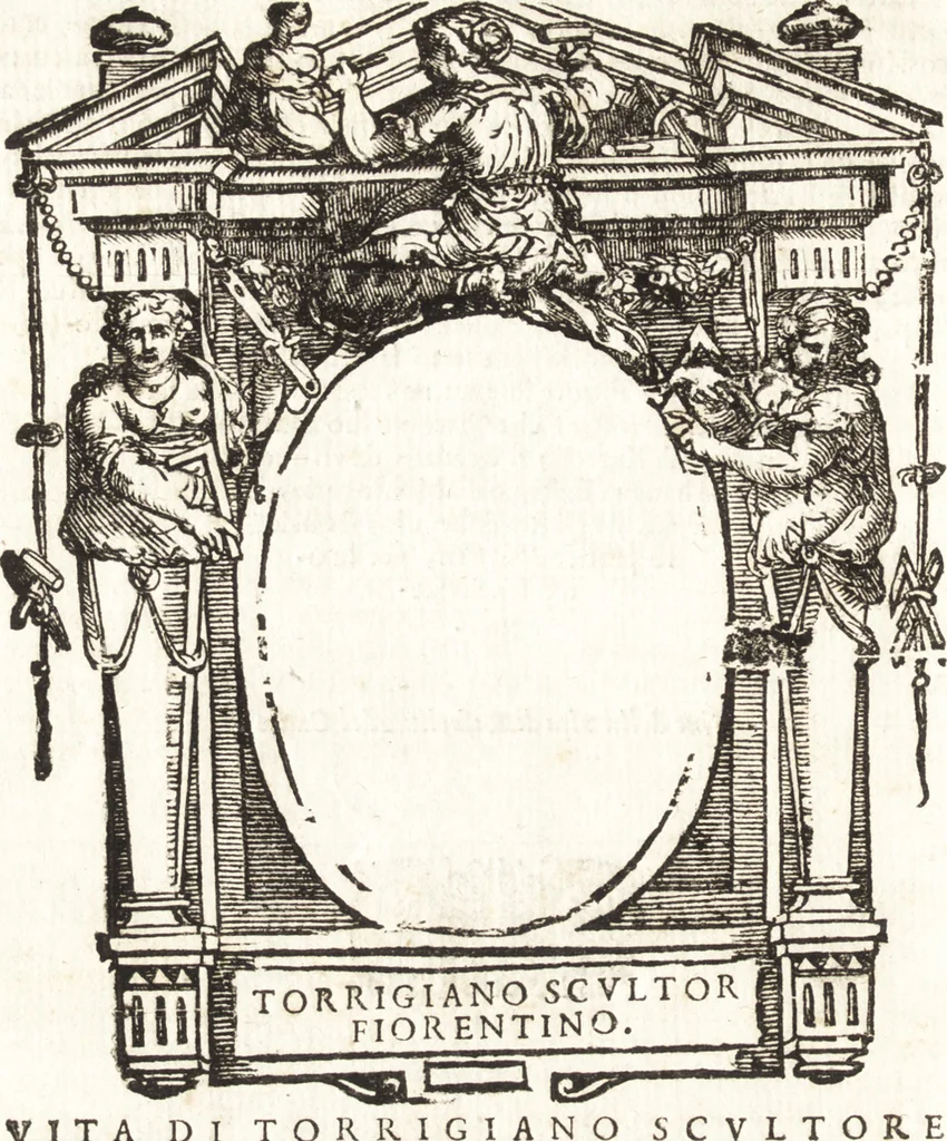 An illustration from Delle vite de' più eccellenti pittori, scultori, et architetti, 1648, leaf 65