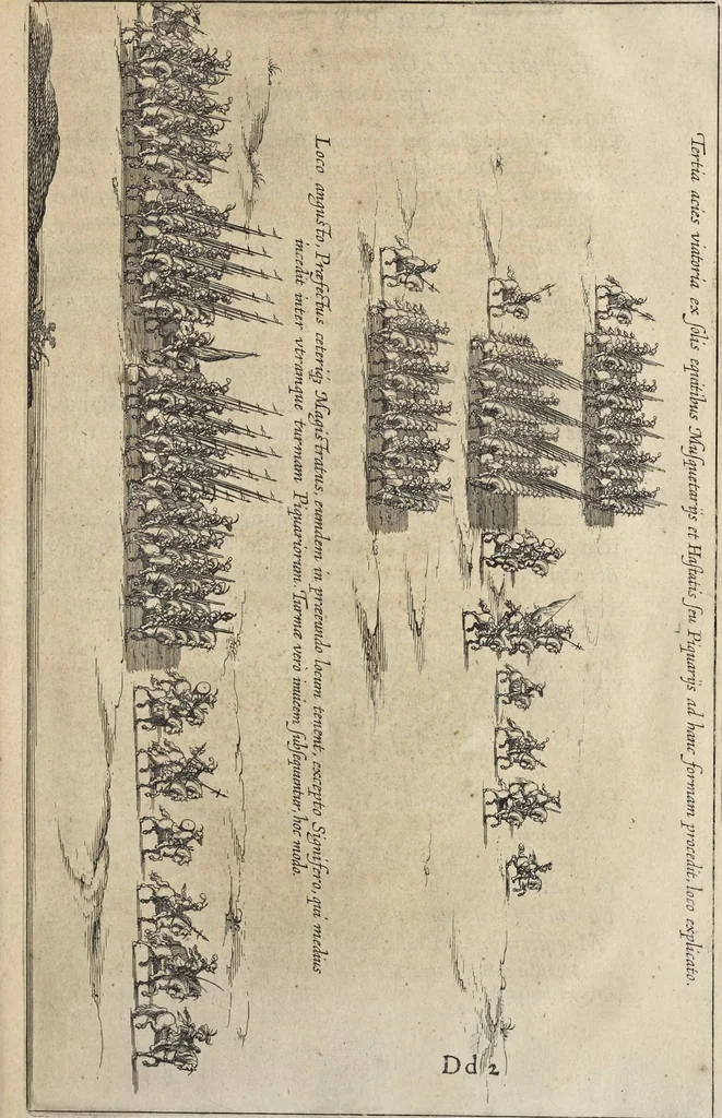 An illustration from De militia equestri antiqua et noua ad regem Philippum IV libri quinque, 1630, leaf 221
