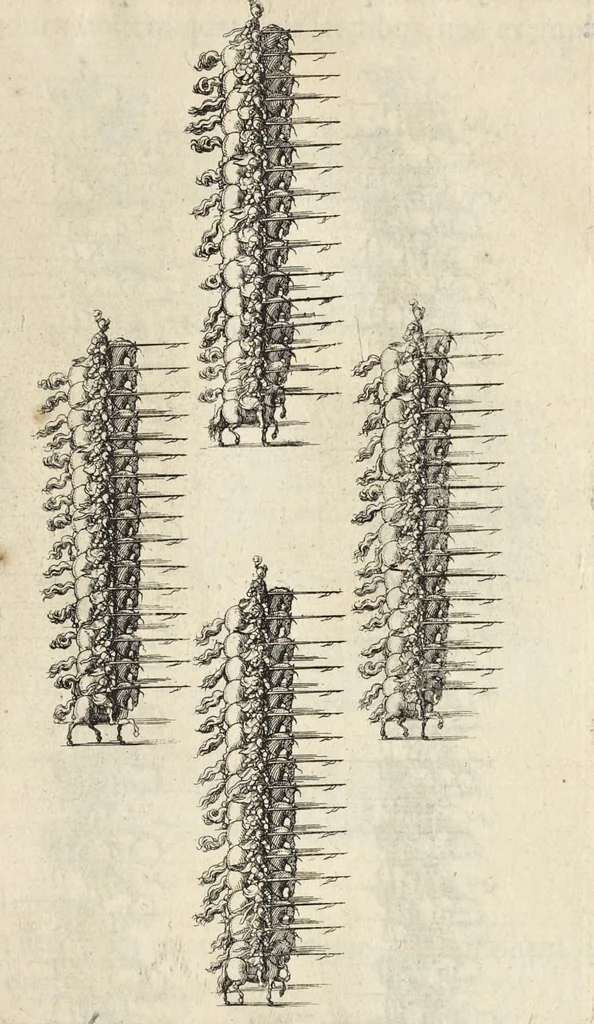 An illustration from De militia equestri antiqua et noua ad regem Philippum IV libri quinque, 1630, leaf 269