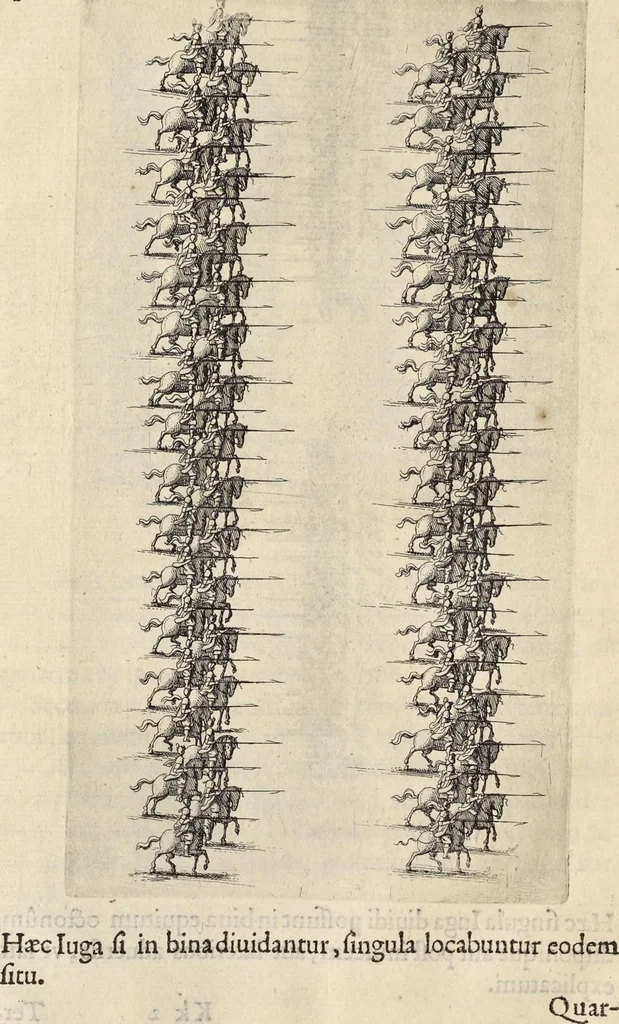 An illustration from De militia equestri antiqua et noua ad regem Philippum IV libri quinque, 1630, leaf 270
