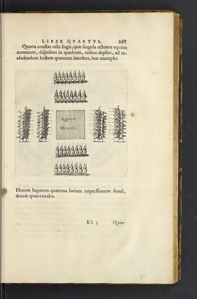 An illustration from De militia equestri antiqua et noua ad regem Philippum IV libri quinque, 1630, leaf 271